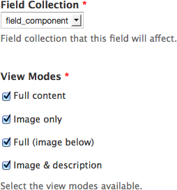 Field Collection View Mode field 