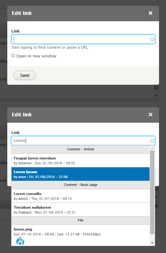 Linkit Drupal module